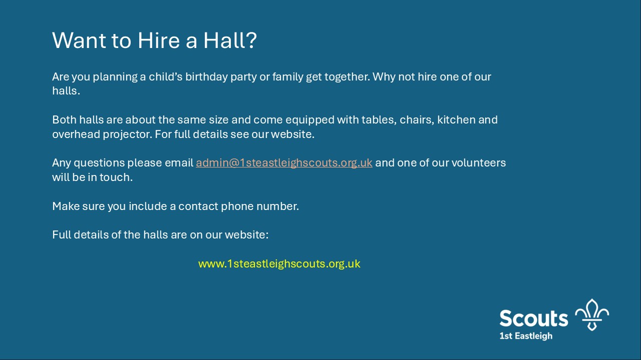 Hall Hire
